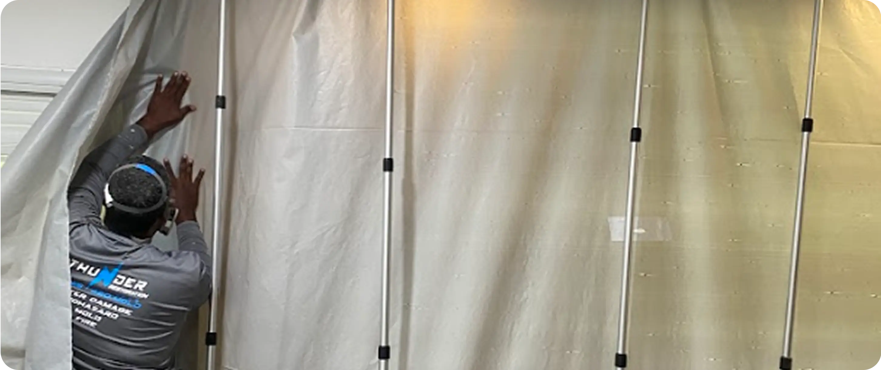 Yellow drying hoses setup